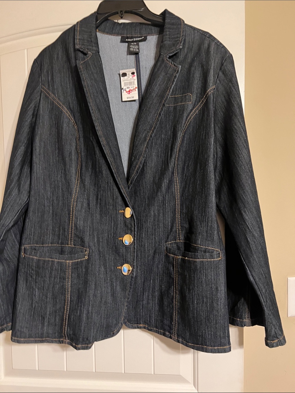 Ashley Stewart Dark Indigo Denim Jacket